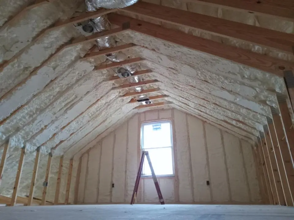 Spray foam roofing application for Crawl Space Insulation project in Clifton Park